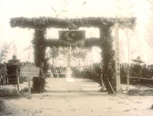 Funeral ceremony for the dead from the Ertuğrul conducted by Oshima villagers and Japanese officials