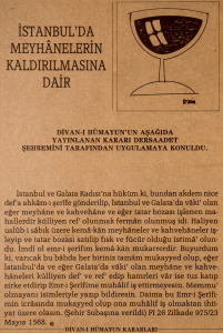 istanbul meyhanelerinin kaldırılmasına dair